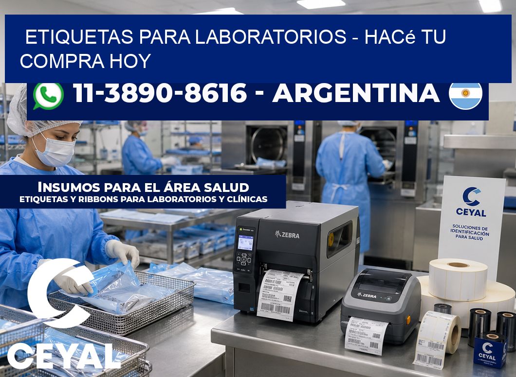 ETIQUETAS PARA LABORATORIOS - Hacé tu compra hoy
