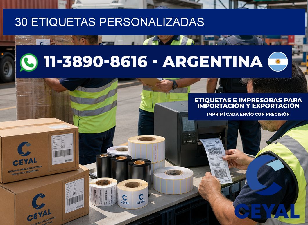 30 ETIQUETAS PERSONALIZADAS