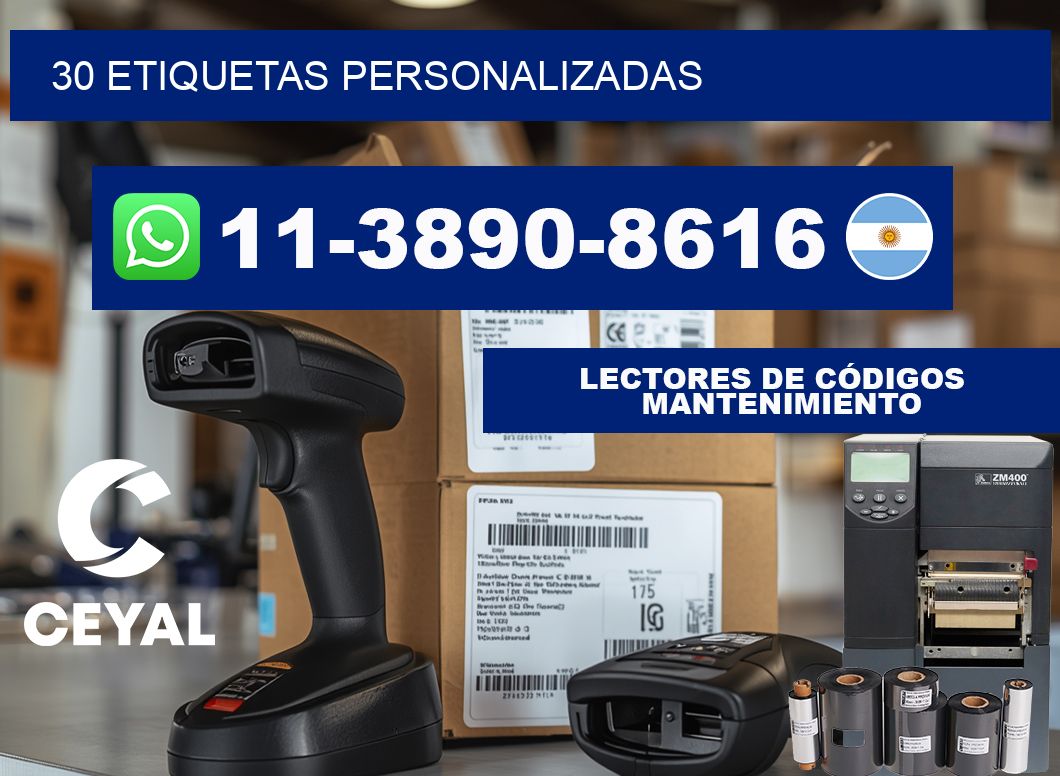 30 ETIQUETAS PERSONALIZADAS