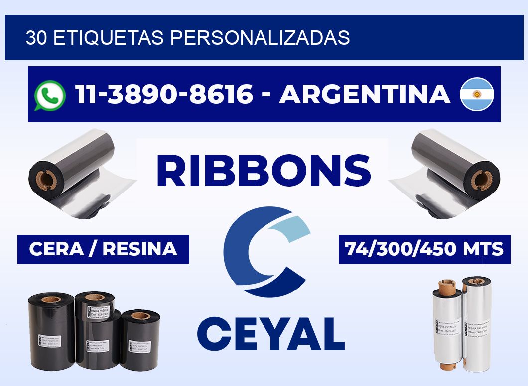 30 ETIQUETAS PERSONALIZADAS