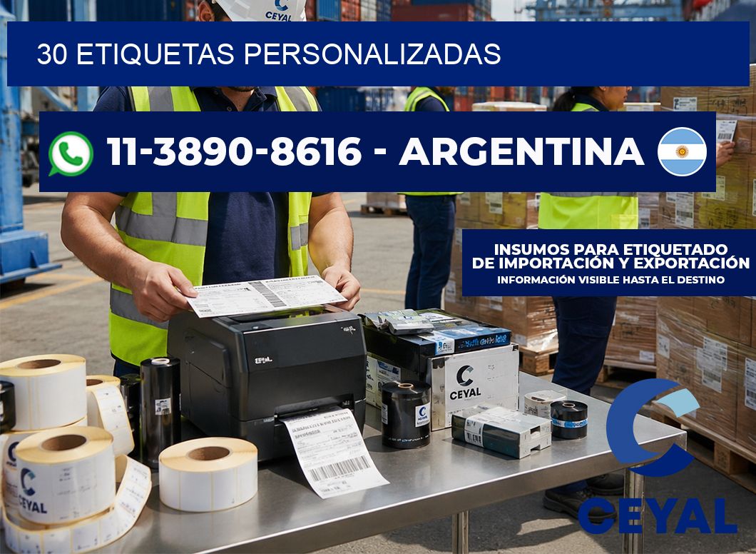 30 ETIQUETAS PERSONALIZADAS