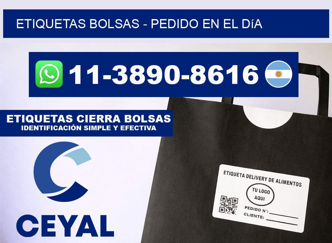 ETIQUETAS BOLSAS - Pedido en el día
