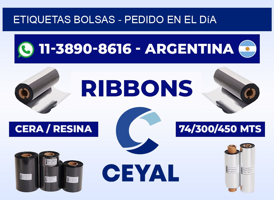 ETIQUETAS BOLSAS - Pedido en el día