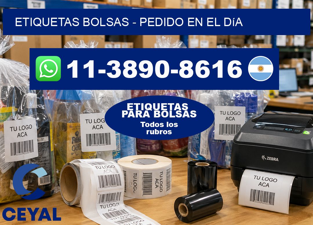 ETIQUETAS BOLSAS – Pedido en el día