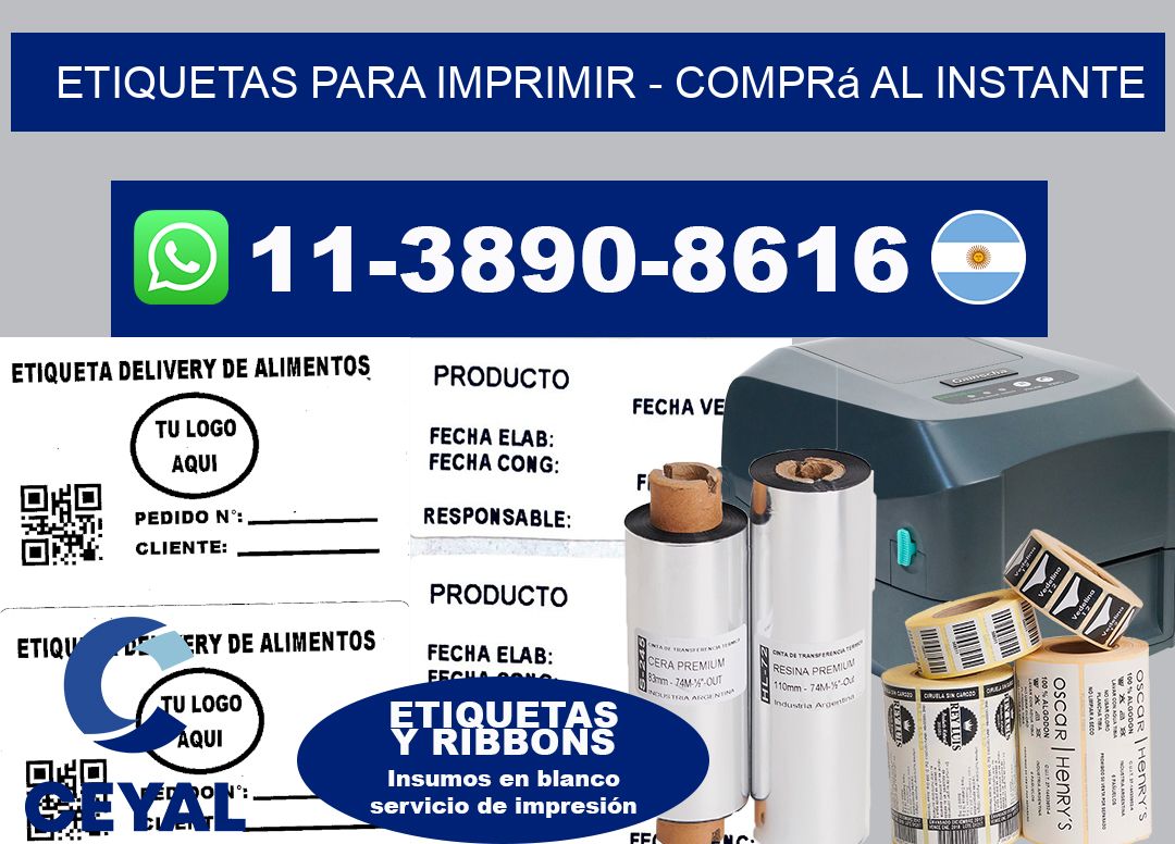 ETIQUETAS PARA IMPRIMIR - Comprá al instante