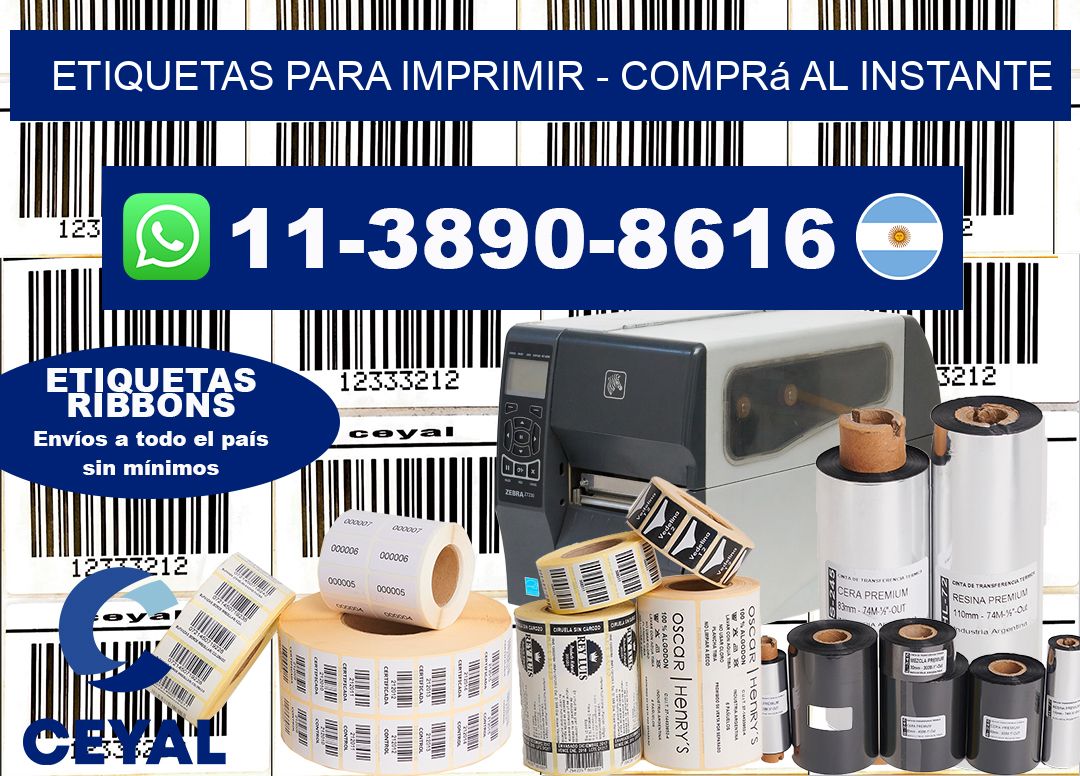 ETIQUETAS PARA IMPRIMIR – Comprá al instante