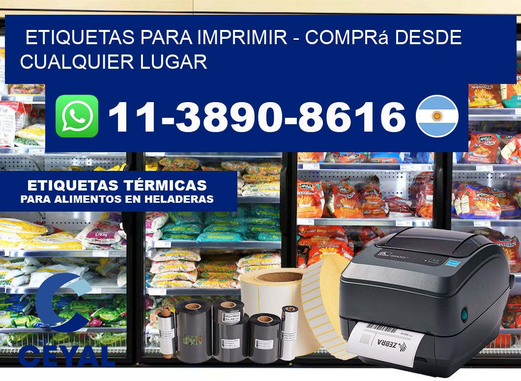 ETIQUETAS PARA IMPRIMIR – Comprá desde cualquier lugar