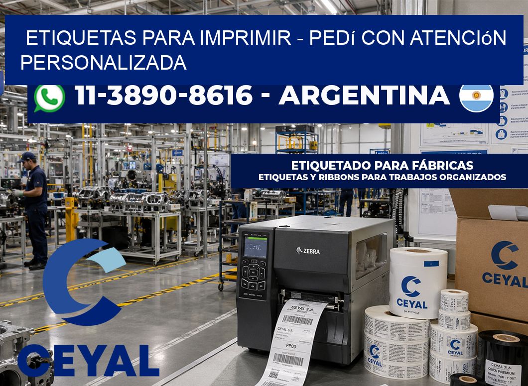 ETIQUETAS PARA IMPRIMIR – Pedí con atención personalizada