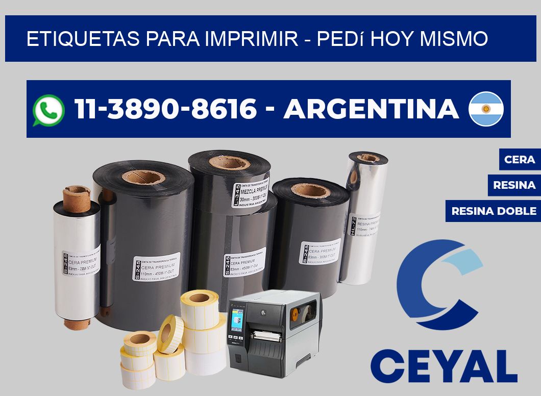 ETIQUETAS PARA IMPRIMIR - Pedí hoy mismo