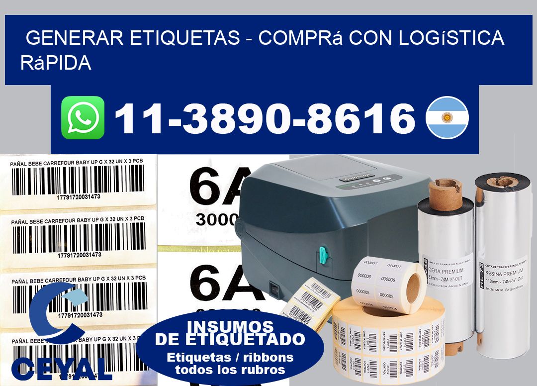 GENERAR ETIQUETAS - Comprá con logística rápida