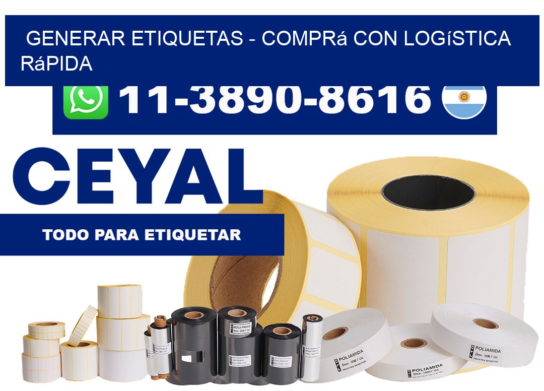GENERAR ETIQUETAS - Comprá con logística rápida