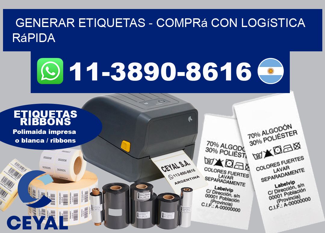 GENERAR ETIQUETAS – Comprá con logística rápida