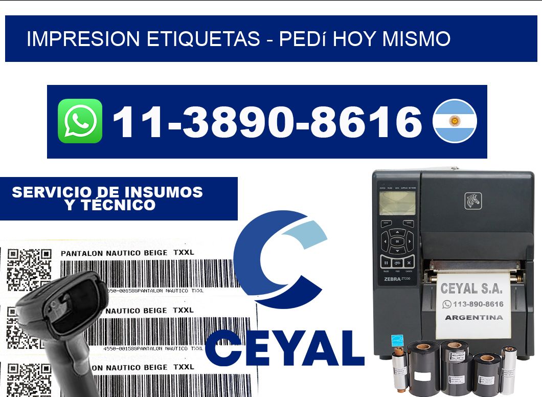 IMPRESION ETIQUETAS - Pedí hoy mismo