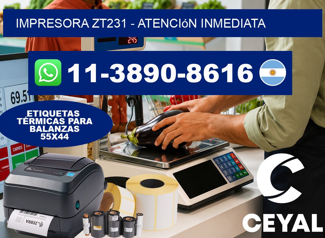 IMPRESORA ZT231 - Atención inmediata