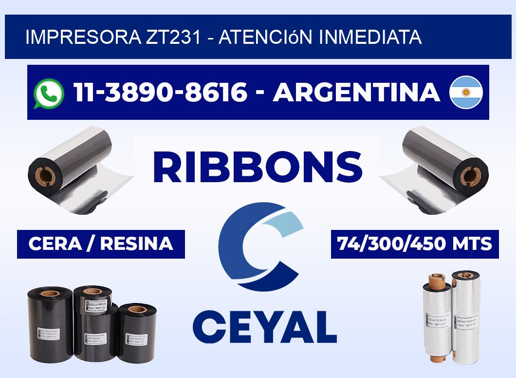 IMPRESORA ZT231 - Atención inmediata