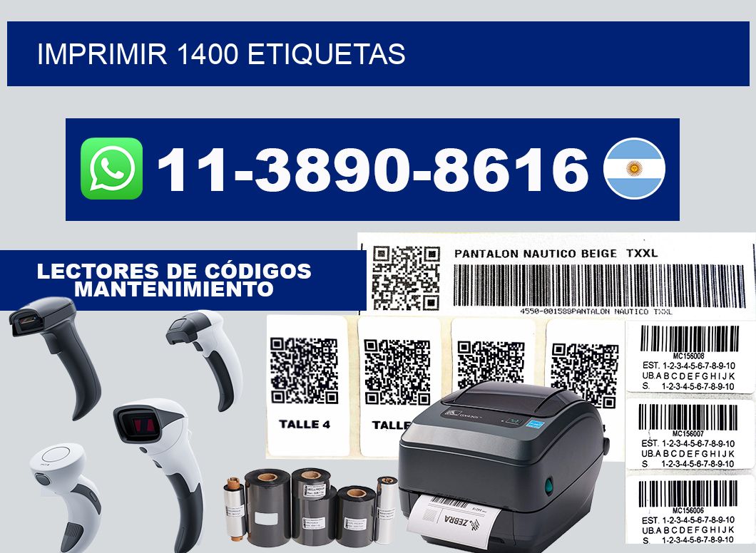 IMPRIMIR 1400 ETIQUETAS