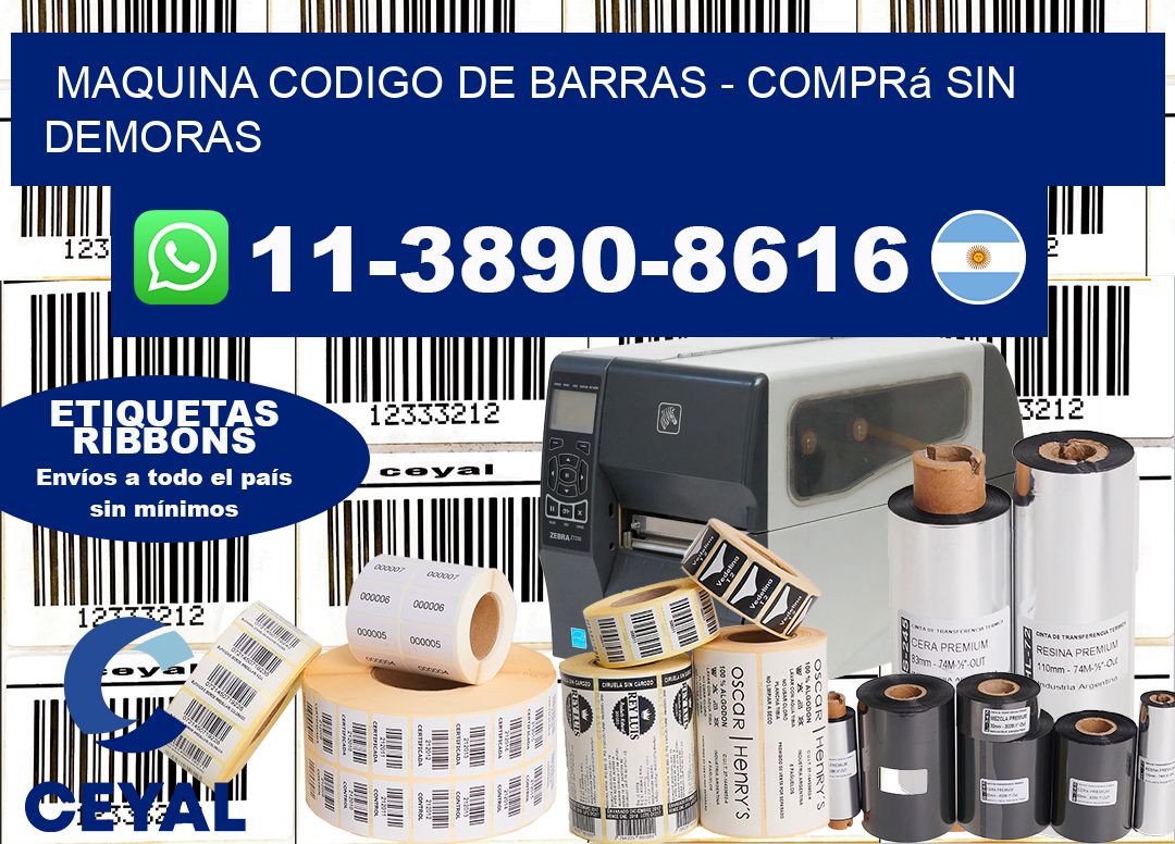 MAQUINA CODIGO DE BARRAS - Comprá sin demoras