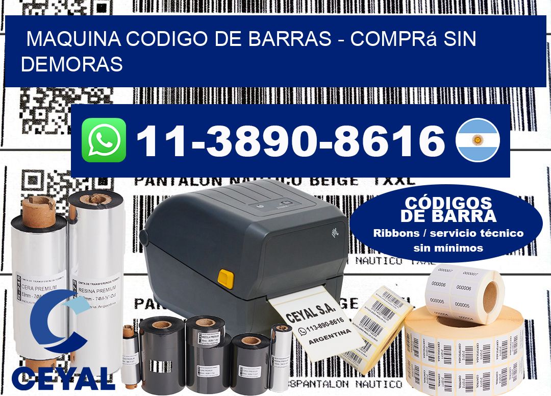 MAQUINA CODIGO DE BARRAS - Comprá sin demoras