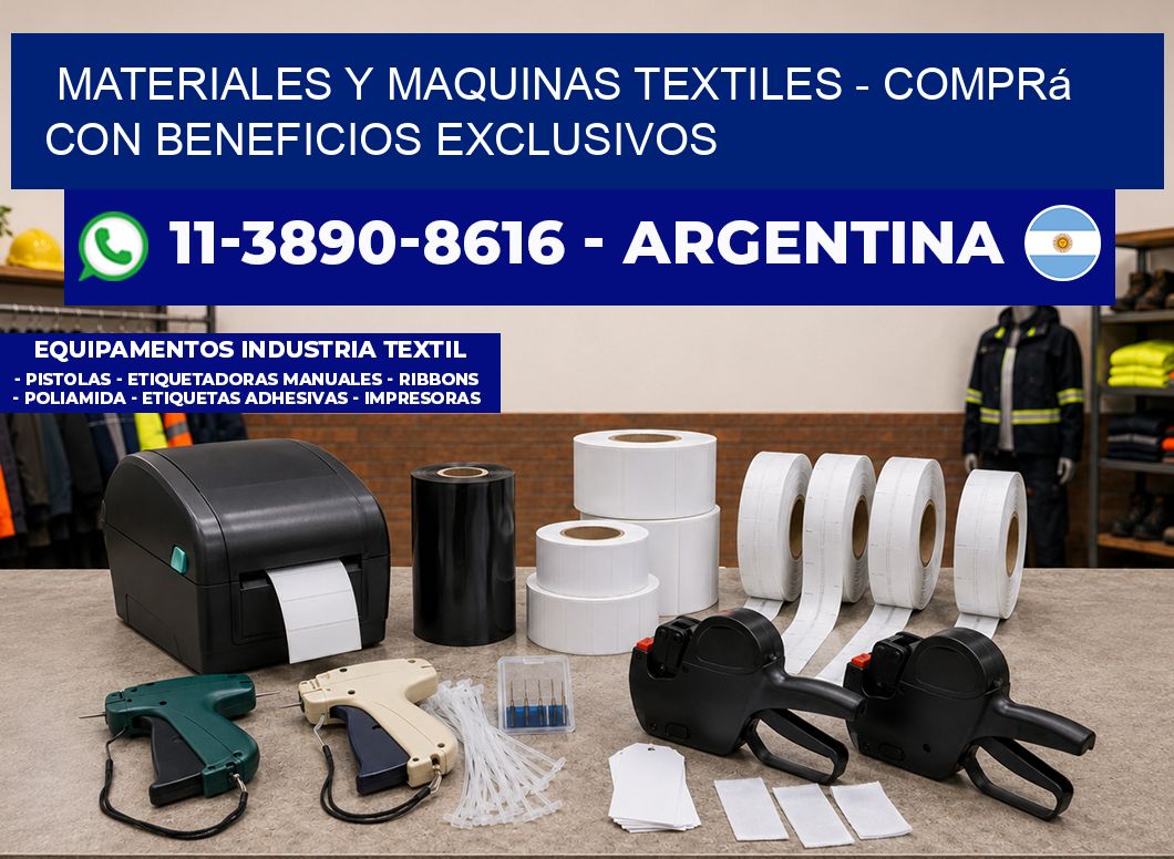 MATERIALES Y MAQUINAS TEXTILES - Comprá con beneficios exclusivos