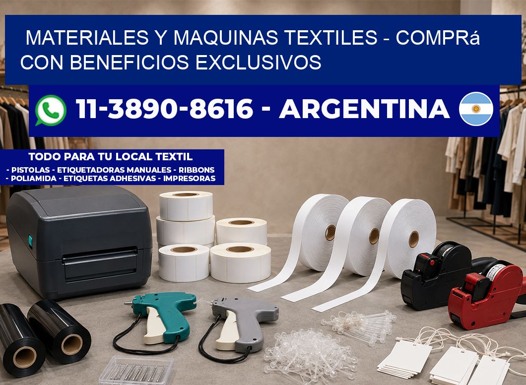 MATERIALES Y MAQUINAS TEXTILES - Comprá con beneficios exclusivos