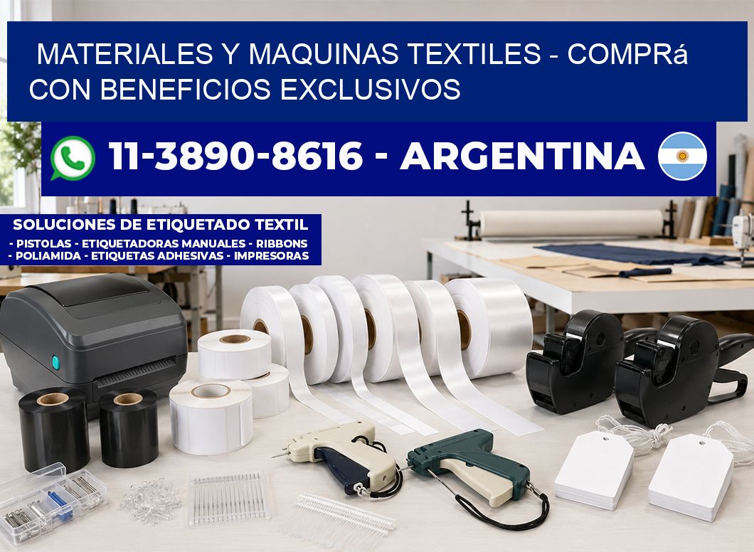 MATERIALES Y MAQUINAS TEXTILES - Comprá con beneficios exclusivos