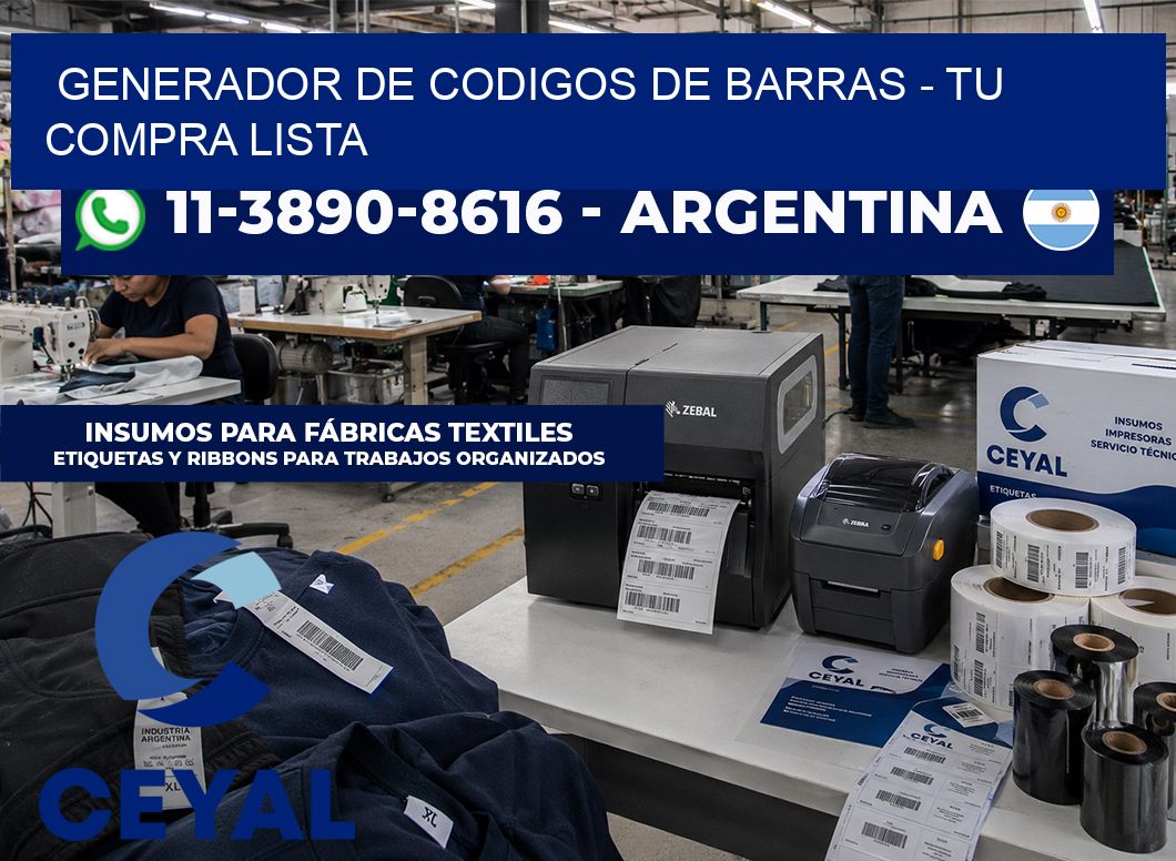 generador de codigos de barras – Tu compra lista