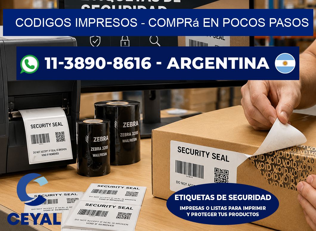 Codigos impresos - Comprá en pocos pasos