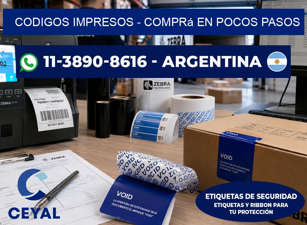 Codigos impresos – Comprá en pocos pasos