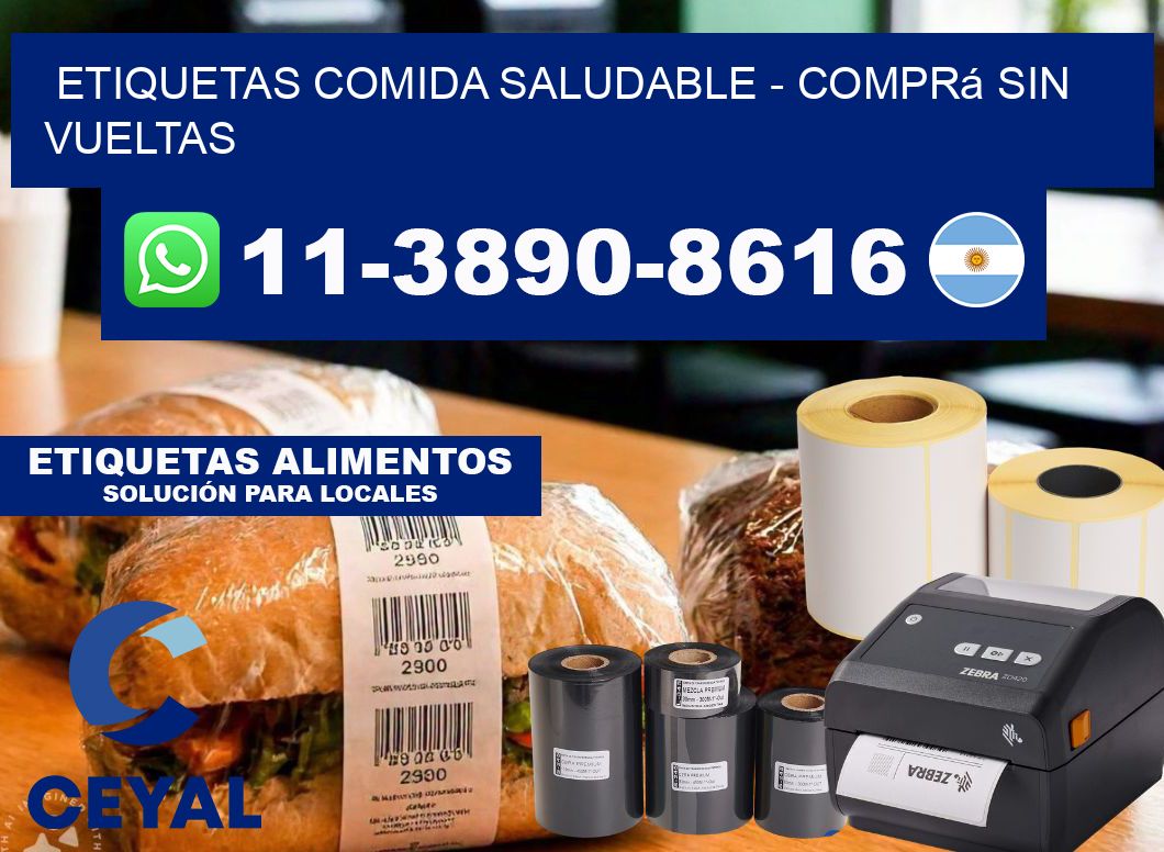 ETIQUETAS COMIDA SALUDABLE - Comprá sin vueltas