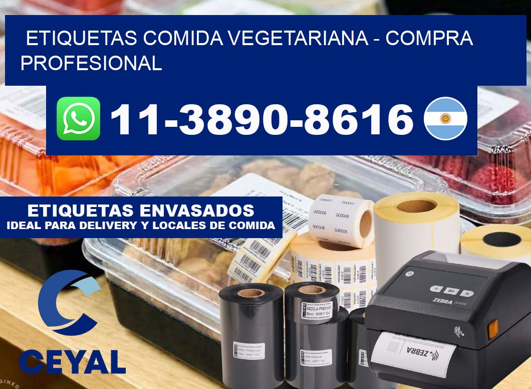 ETIQUETAS COMIDA VEGETARIANA - Compra profesional