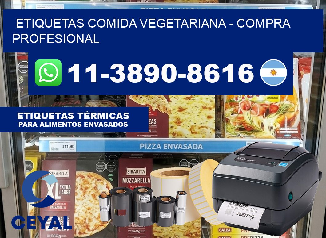 ETIQUETAS COMIDA VEGETARIANA – Compra profesional