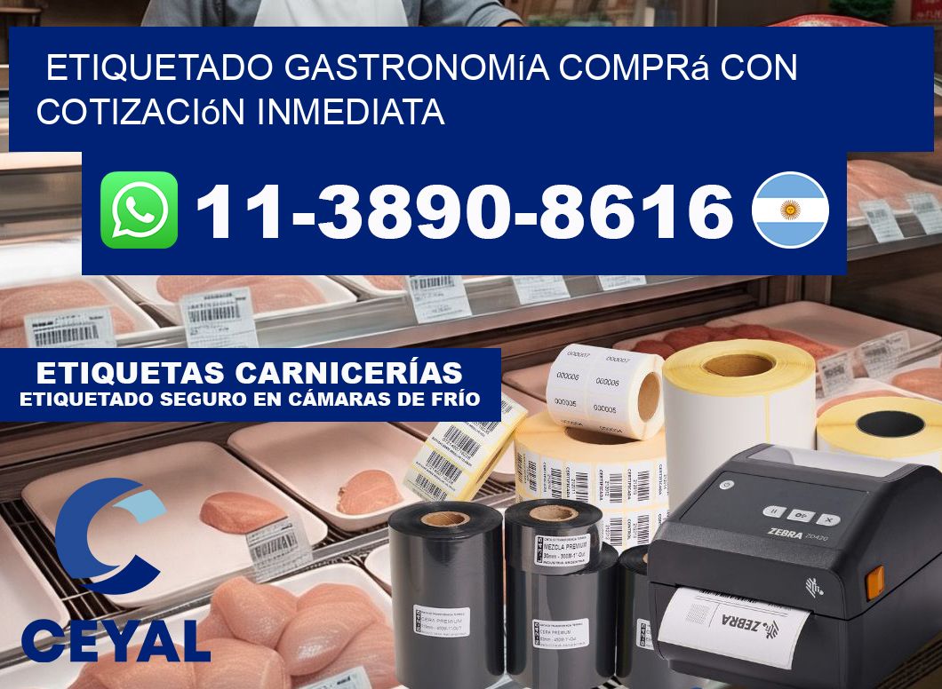 Etiquetado gastronomía Comprá con cotización inmediata