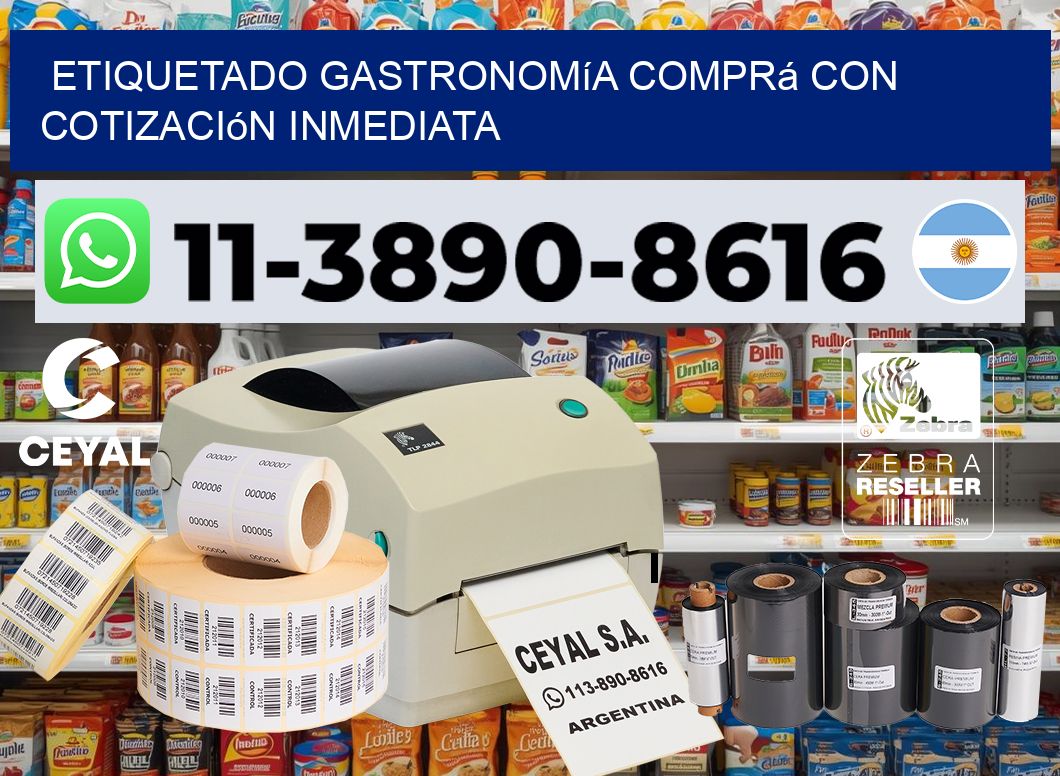 Etiquetado gastronomía Comprá con cotización inmediata