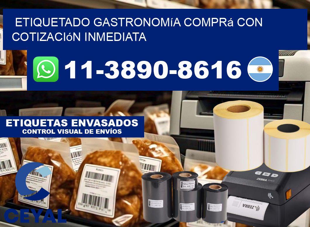 Etiquetado gastronomía Comprá con cotización inmediata