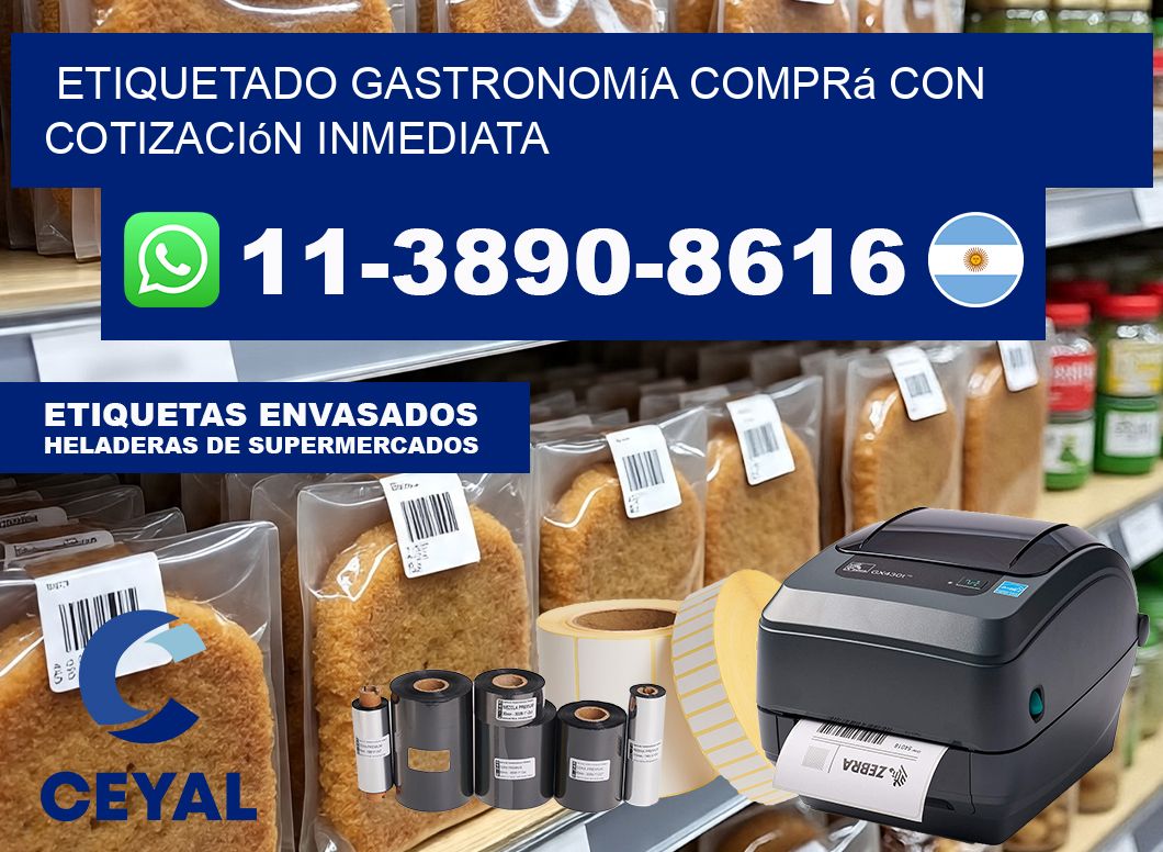 Etiquetado gastronomía Comprá con cotización inmediata