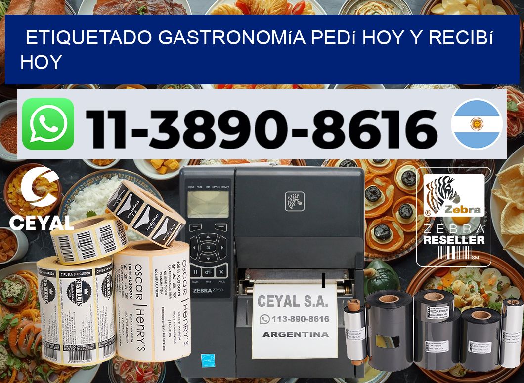 Etiquetado gastronomía Pedí hoy y recibí hoy