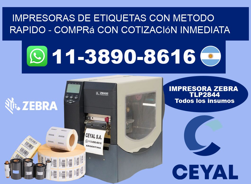 IMPRESORAS DE ETIQUETAS CON METODO RAPIDO - Comprá con cotización inmediata