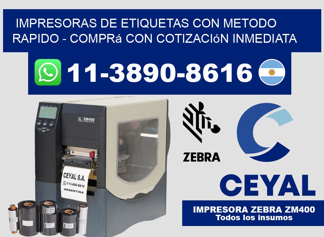 IMPRESORAS DE ETIQUETAS CON METODO RAPIDO - Comprá con cotización inmediata