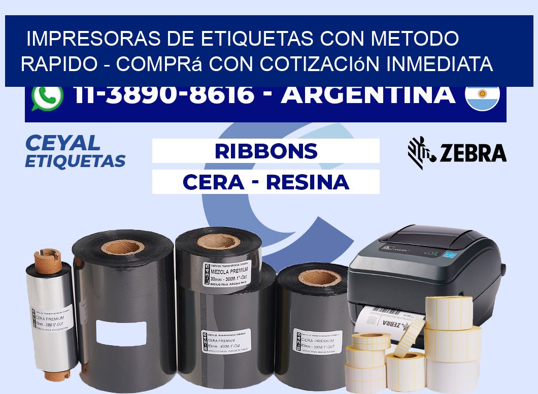 IMPRESORAS DE ETIQUETAS CON METODO RAPIDO - Comprá con cotización inmediata