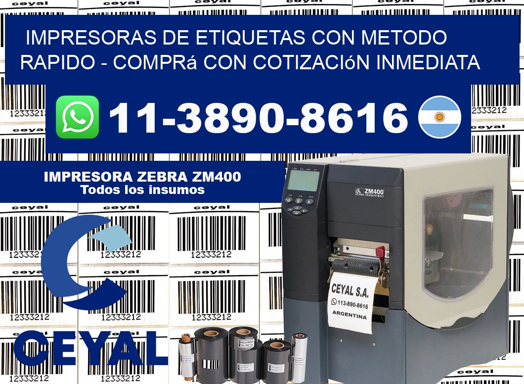 IMPRESORAS DE ETIQUETAS CON METODO RAPIDO – Comprá con cotización inmediata