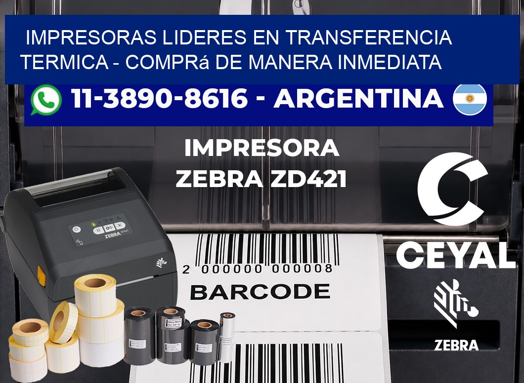 IMPRESORAS LIDERES EN TRANSFERENCIA TERMICA - Comprá de manera inmediata
