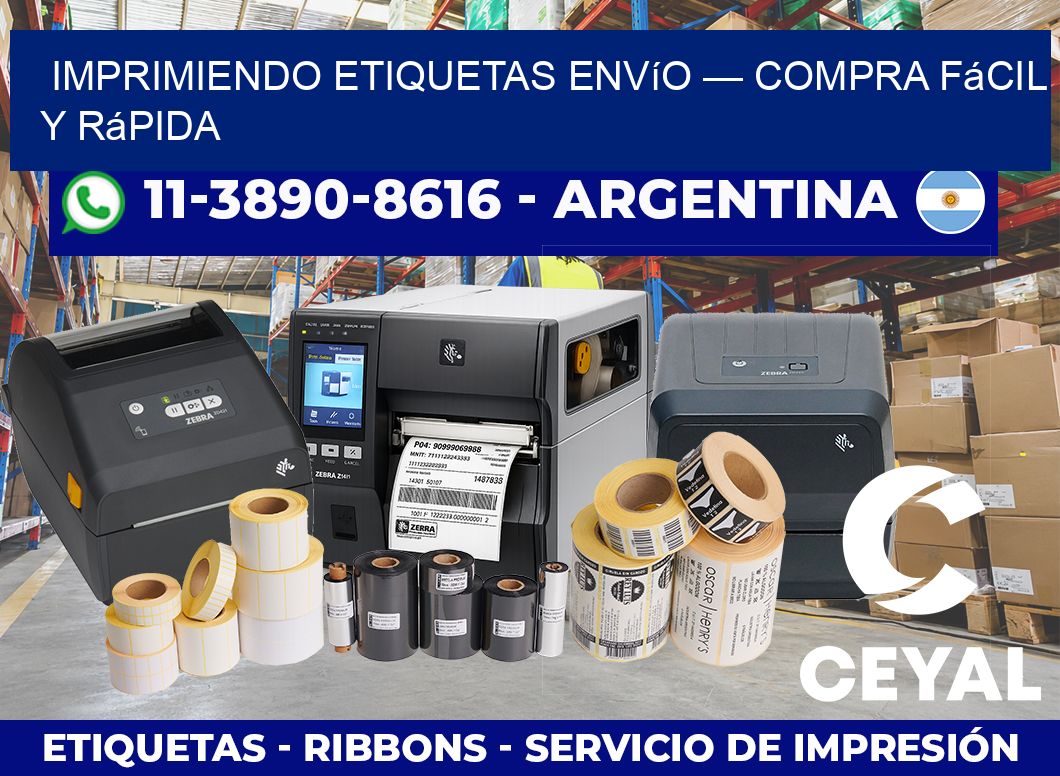 Imprimiendo etiquetas envío — Compra fácil y rápida