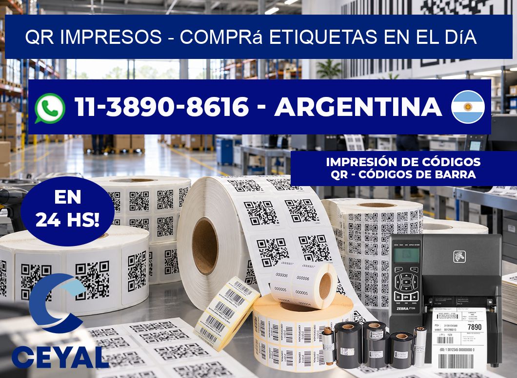 QR Impresos - Comprá etiquetas en el día