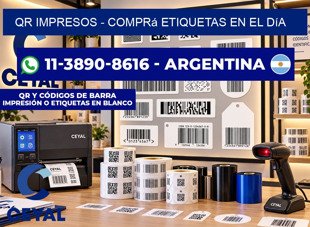 QR Impresos - Comprá etiquetas en el día