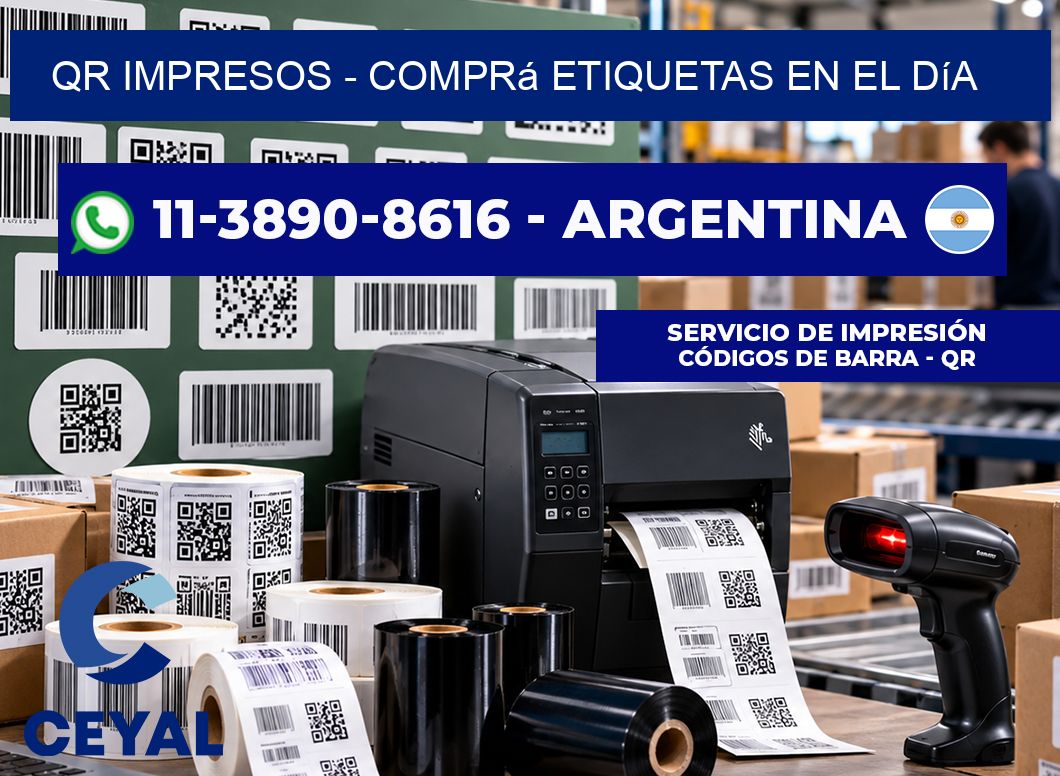 QR Impresos – Comprá etiquetas en el día