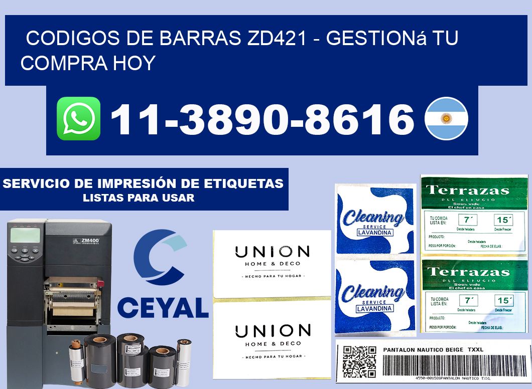 codigos de barras zd421 - Gestioná tu compra hoy
