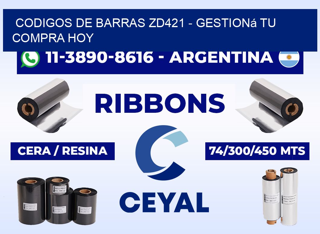 codigos de barras zd421 - Gestioná tu compra hoy