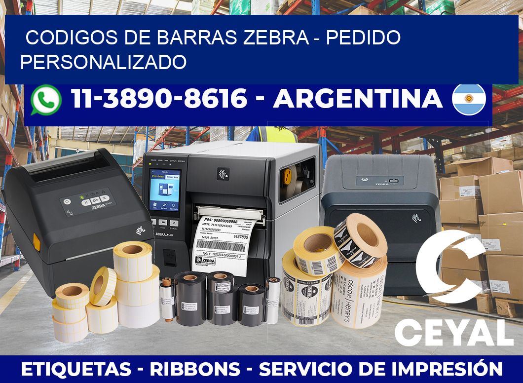 codigos de barras zebra - Pedido personalizado