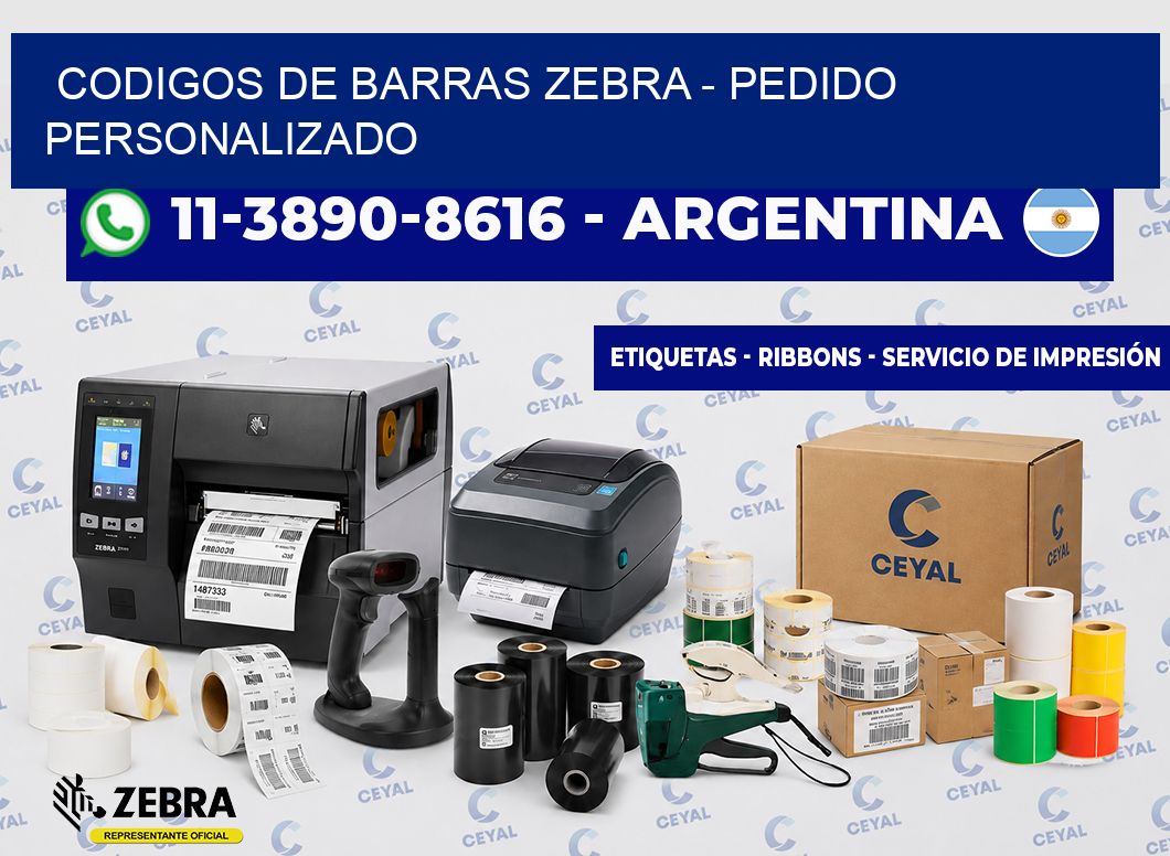 codigos de barras zebra - Pedido personalizado