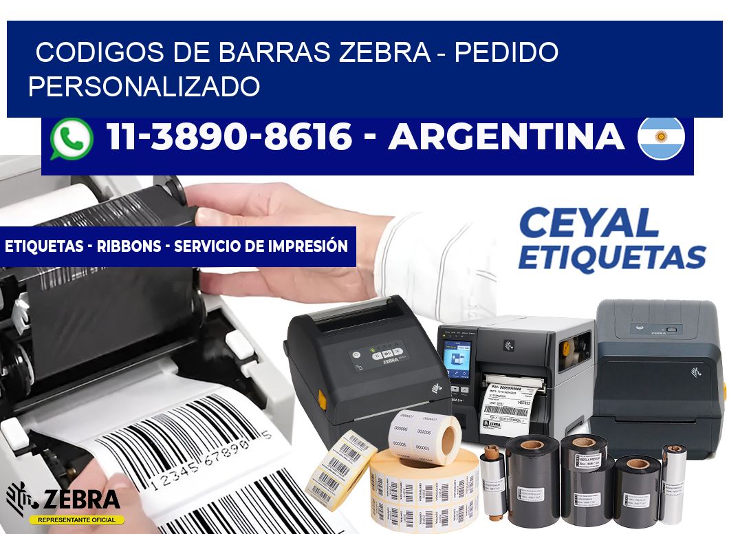 codigos de barras zebra – Pedido personalizado